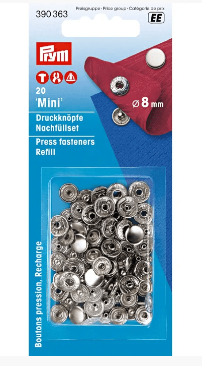 Non - sew refill for 390360, 8mm, silver - coloured - Galedi Pins