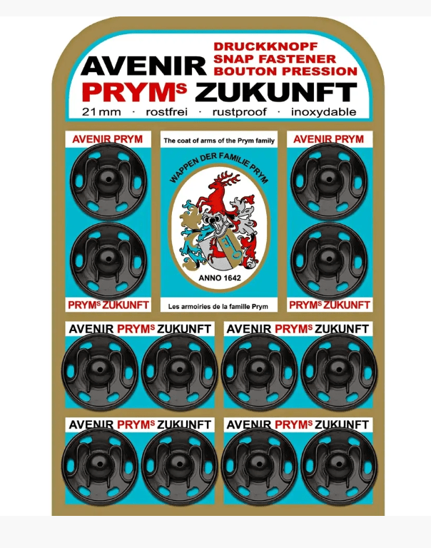 Snap fasteners, 21mm, black - Galedi Pins