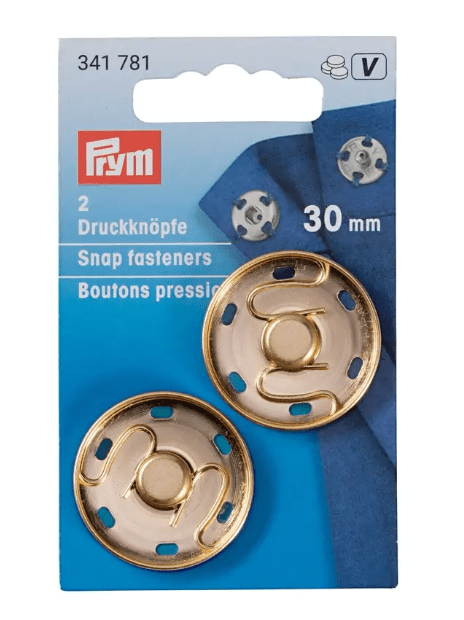Sew - on snap fasteners, 30mm - Galedi Pins