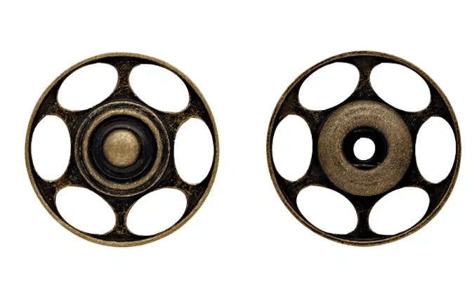 Snap fastener for wool, 25mm, antique brass - Galedi Pins