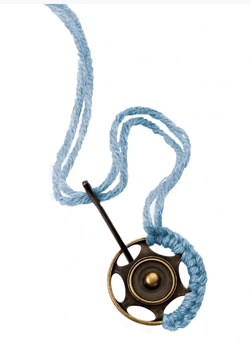 Snap fastener for wool, 25mm, antique brass - Galedi Pins