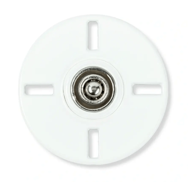 Snap fasteners, 25mm, white - Galedi Pins