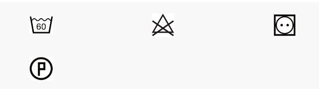 Galedi black plastic snap fasteners with care symbols.