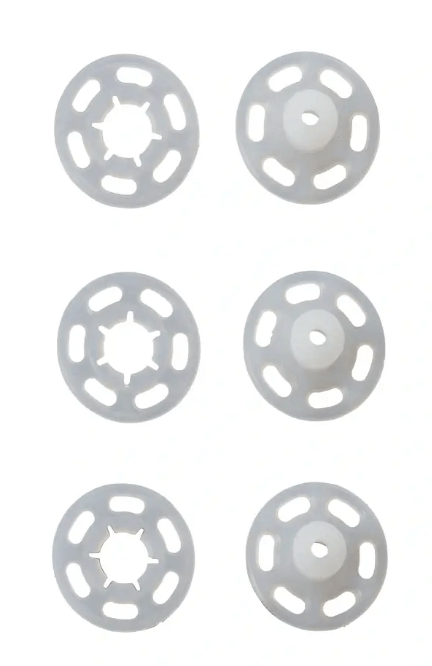 Snap fasteners round, 7mm, black - Galedi Pins