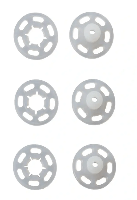Snap fasteners, 15mm, transparent - Galedi Pins