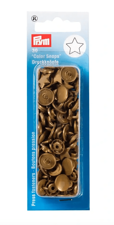 Non - sew press fasteners, Colour Snaps, Star - Galedi Pins