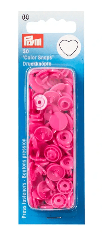 Non - sew press fasteners, Colour Snaps, Heart - Galedi Pins