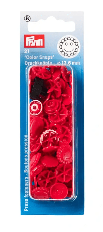 Non - sew press fasteners, Colour Snaps, 13.6mm, flower - Galedi Pins