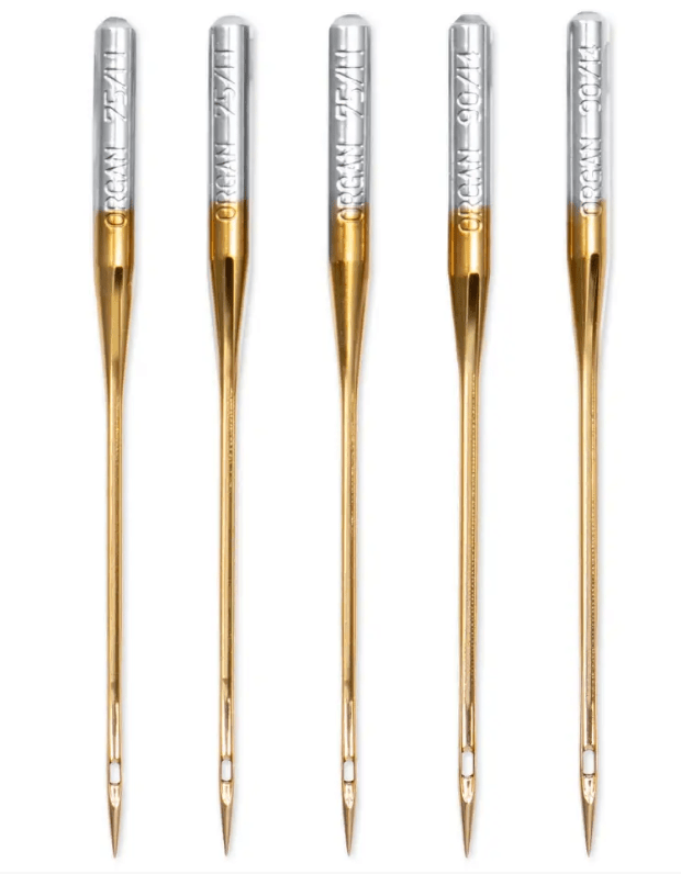 Prym Special sewing machine needles GOLD "Embroidery", 75 and 90 - Galedi Pins