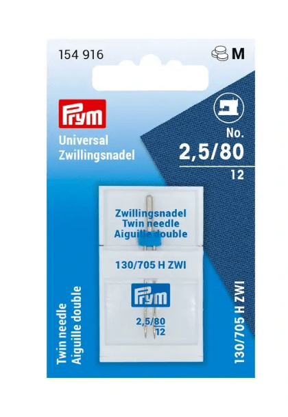 Universal double sewing machine needles, 130/705, 80/2.5mm - Galedi Pins