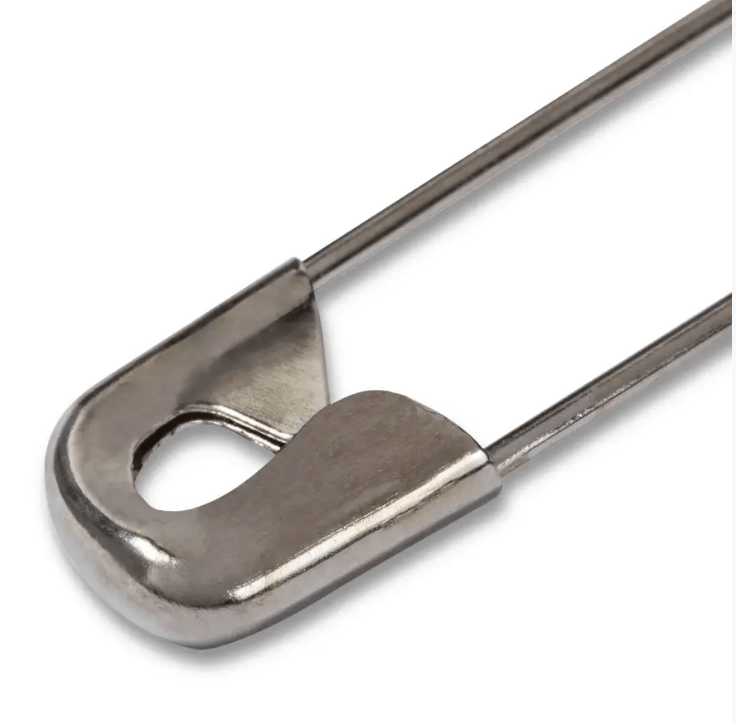 Safety pins, 57mm, silver - coloured, 12 items - Galedi Pins