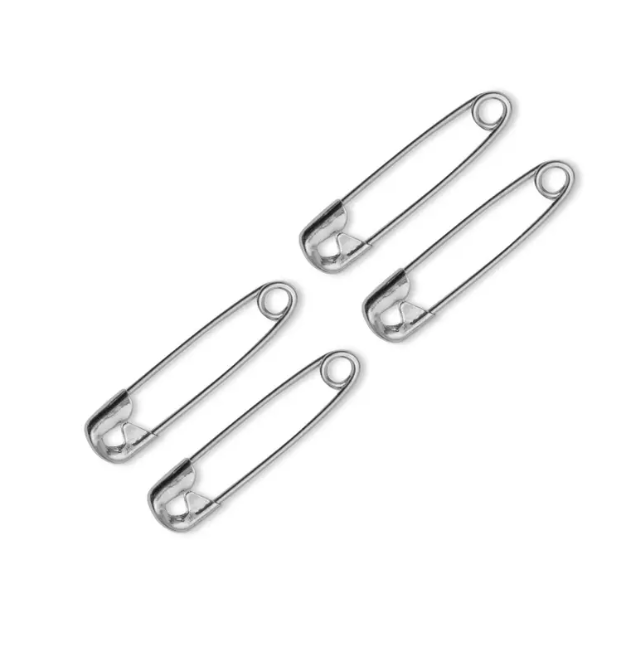 Safety pins, 19mm, silver - coloured, 1000 items - Galedi Pins