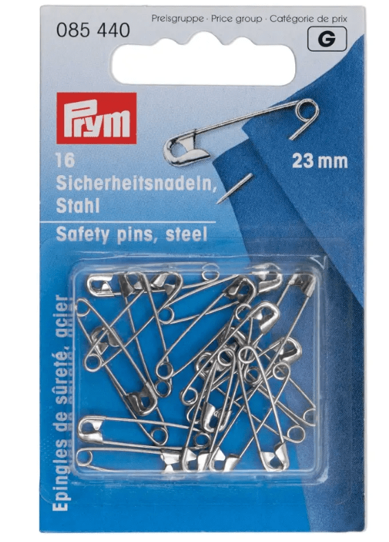 Safety pins, 23mm, silver - coloured, 16 items - Galedi Pins