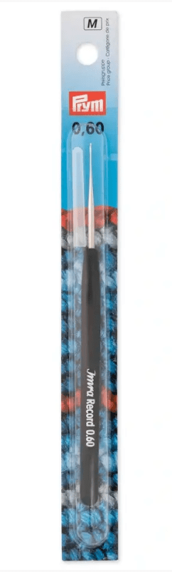 Crochet hook, Record, soft - grip, silver - coloured - Galedi Pins