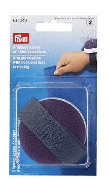 Arm pin cushion with adhesive strap, blue - Galedi Pins