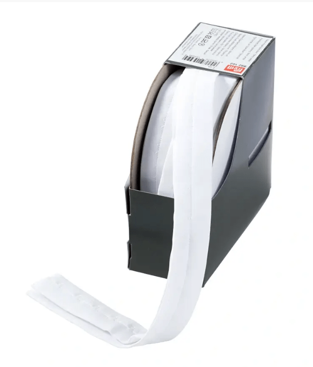 Hook and eye tape, at intervals of 19mm, black - Galedi Pins