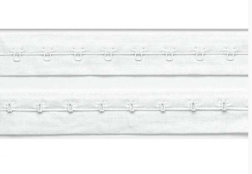 Hook and eye tape, at intervals of 19mm, black - Galedi Pins