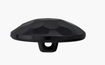 Polyester button shank 20mm black - Galedi Pins