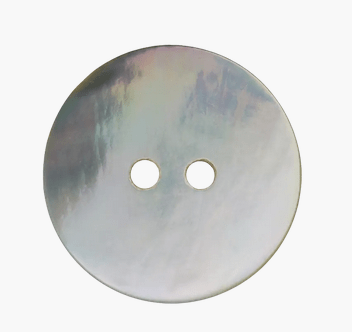 Mother Of Pearl button 34mm, white - Galedi Pins