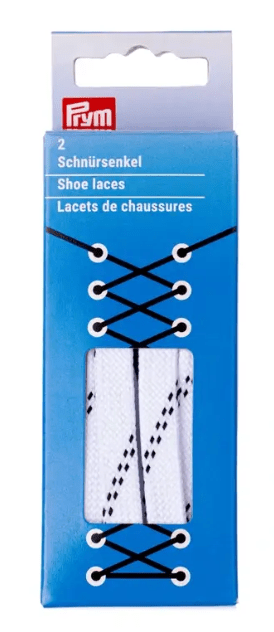Flat laces water - repellent, 10 x 1000mm, white/black - Galedi Pins