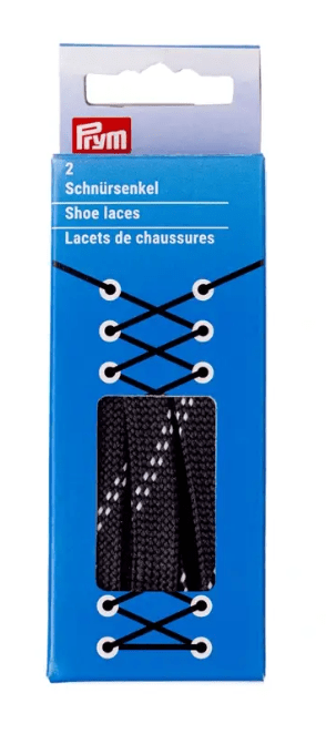 Flat laces water - repellent, 10 x 1000mm, black/white - Galedi Pins