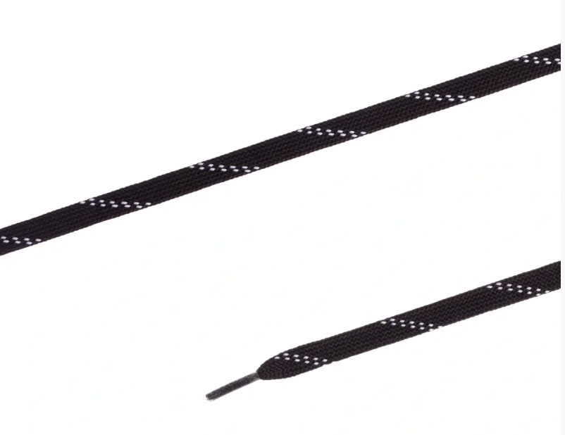 Flat laces water - repellent, 10 x 1000mm, black/white - Galedi Pins