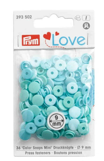 Color Snaps, assorted colours, 9mm - Galedi Pins