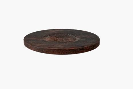 Polyester button 2 - holes imitation wood 34mm dark brown - Galedi Pins