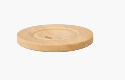 Polyester button 2 - holes imitation wood 18mm beige - Galedi Pins