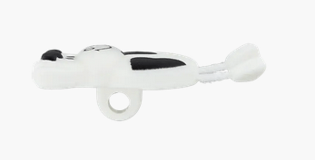 Polyester button Cow 18mm white - Galedi Pins