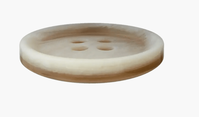 Polyester four - hole button 20mm brown - Galedi Pins