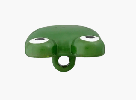 Polyester button Frog 20mm green - Galedi Pins