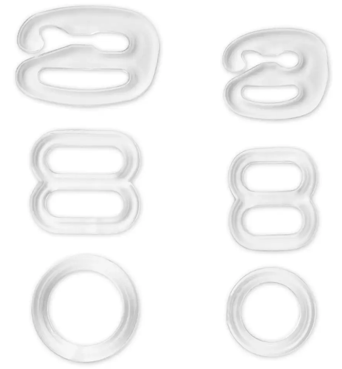 Bra accessories, 6 and 8 mm, transparent - Galedi Pins