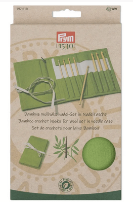 Crochet hooks set, bamboo, Prym 1530, 3.5 - 8.0 mm - Galedi Pins