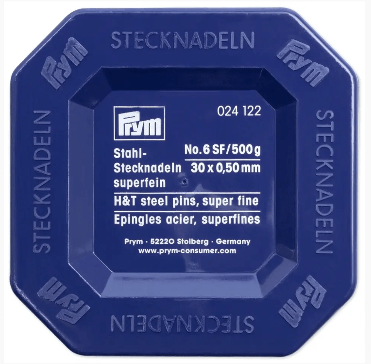 Pins, 0.50 x 30mm, silver - coloured, 500g, plastic box - Galedi Pins