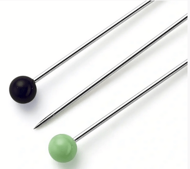 Glass - headed pins, 0.80 x 48mm, white, 300g - Galedi Pins
