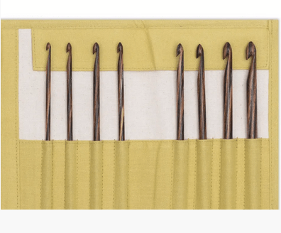 Tunisian crochet hooks, set, Natural, 3.5 - 8.0 mm - Galedi Pins