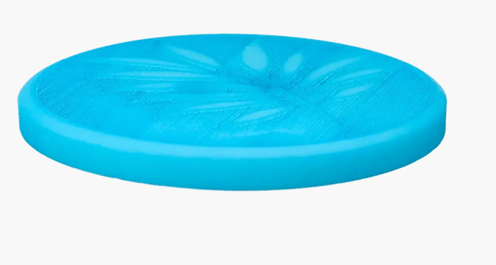 Polyester button 2 - holes, Leaf, recycled - Galedi Pins