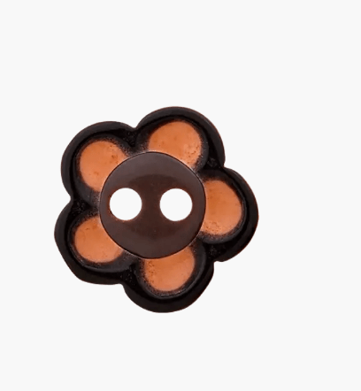 Polyester button 2 - holes, Flower - Galedi Pins