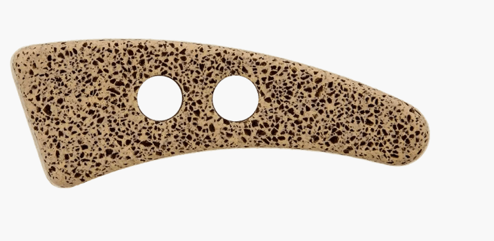 Coffee/Polyester toggle 2 - holes, recycled - Galedi Pins