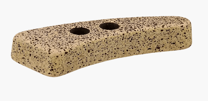 Coffee/Polyester toggle 2 - holes, recycled - Galedi Pins