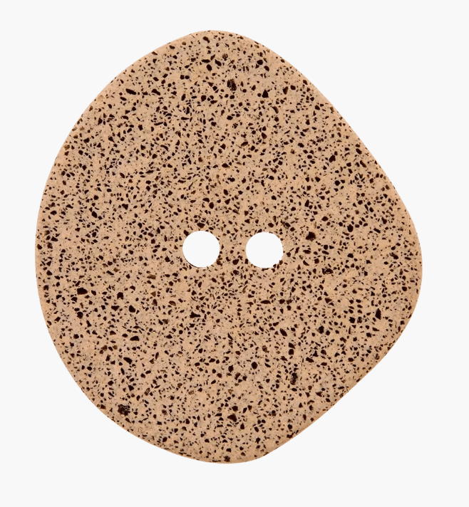 Coffee/Polyester toggle 2 - holes, recycled - Galedi Pins