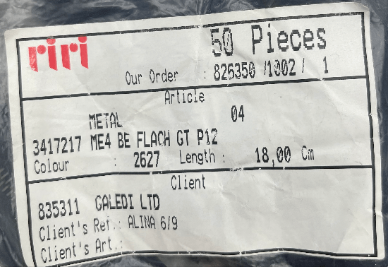 RIRI gun metal navy, 18 cm closed end zip - Galedi Pins