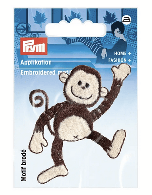 Applique Dancing monkey, beige/brown - Galedi Pins