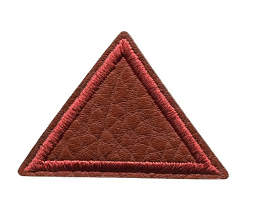 Appliqué Triangles, imitation leather, camel - Galedi Pins
