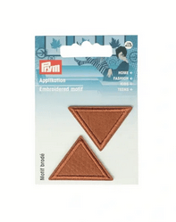 Appliqué Triangles, imitation leather, camel - Galedi Pins