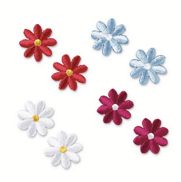 Applique self - adhesive, iron - on Flowers multi - colour patches - Galedi Pins