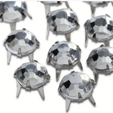 Creative Decor, rhinestone, 7mm, silver - coloured - Galedi Pins