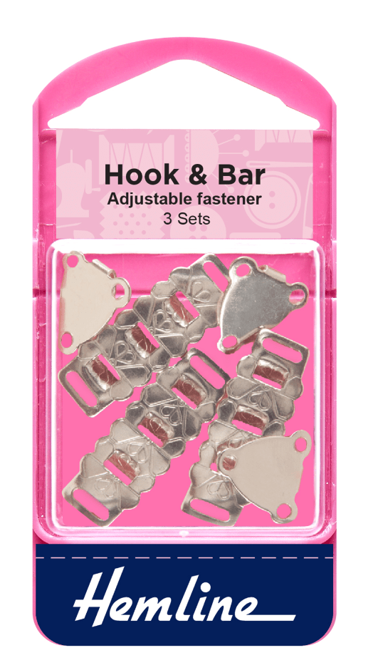 Hemline Hook and Bar - Adjustable Fastener - Galedi Pins