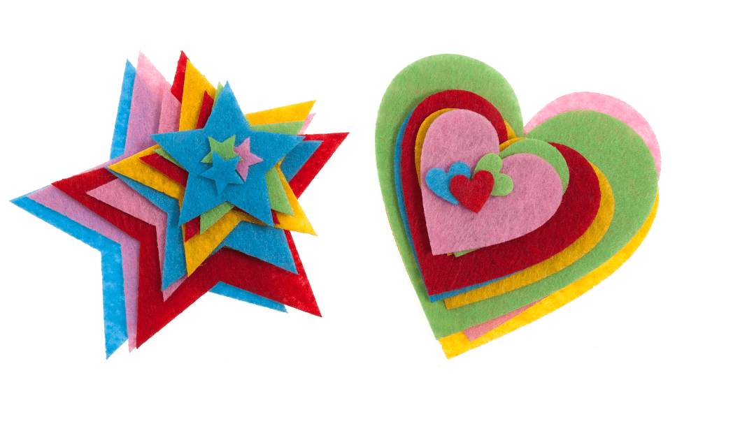 Motifs: Bright Hearts or Stars Patches - Galedi Pins